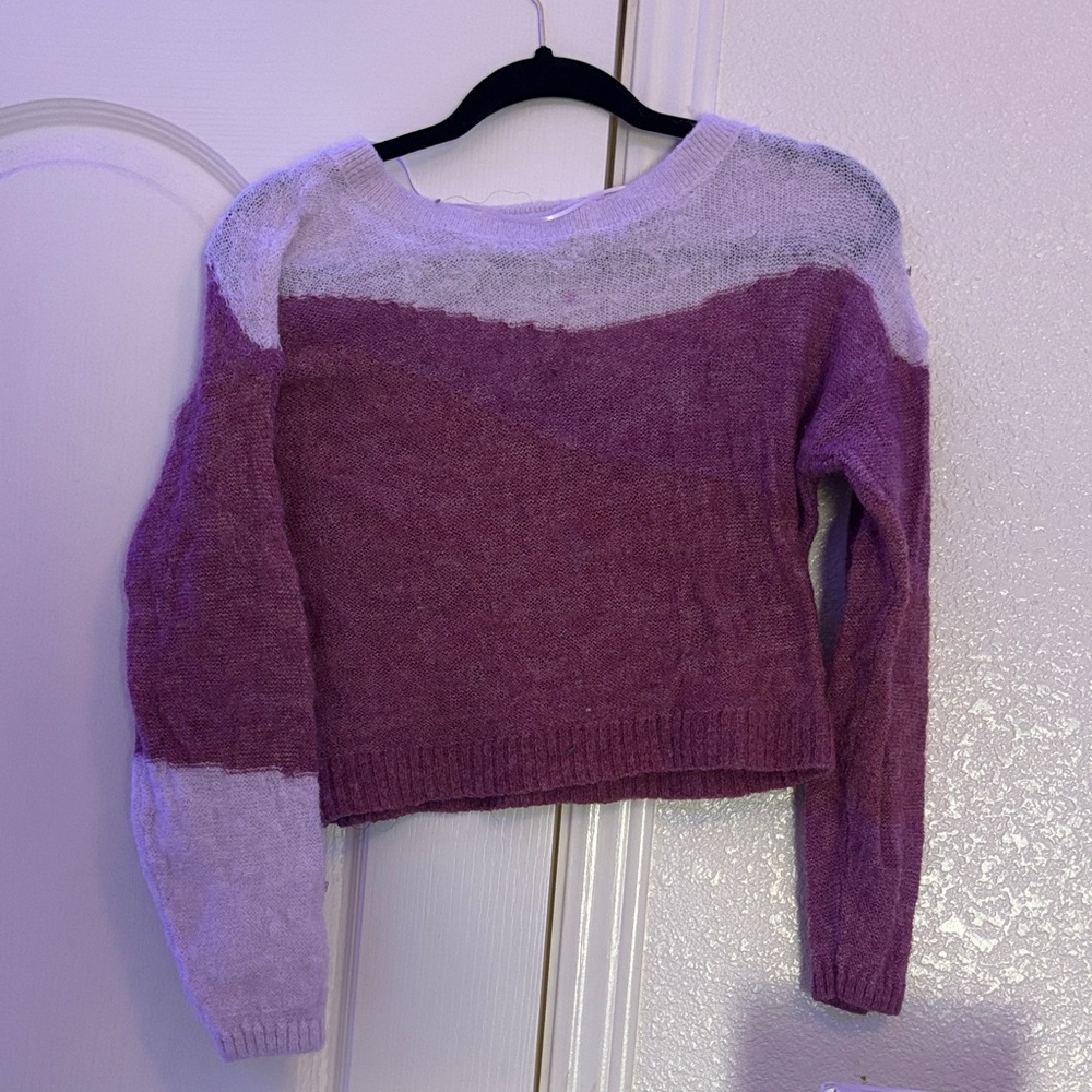 Purple and light pink Women's Sweater